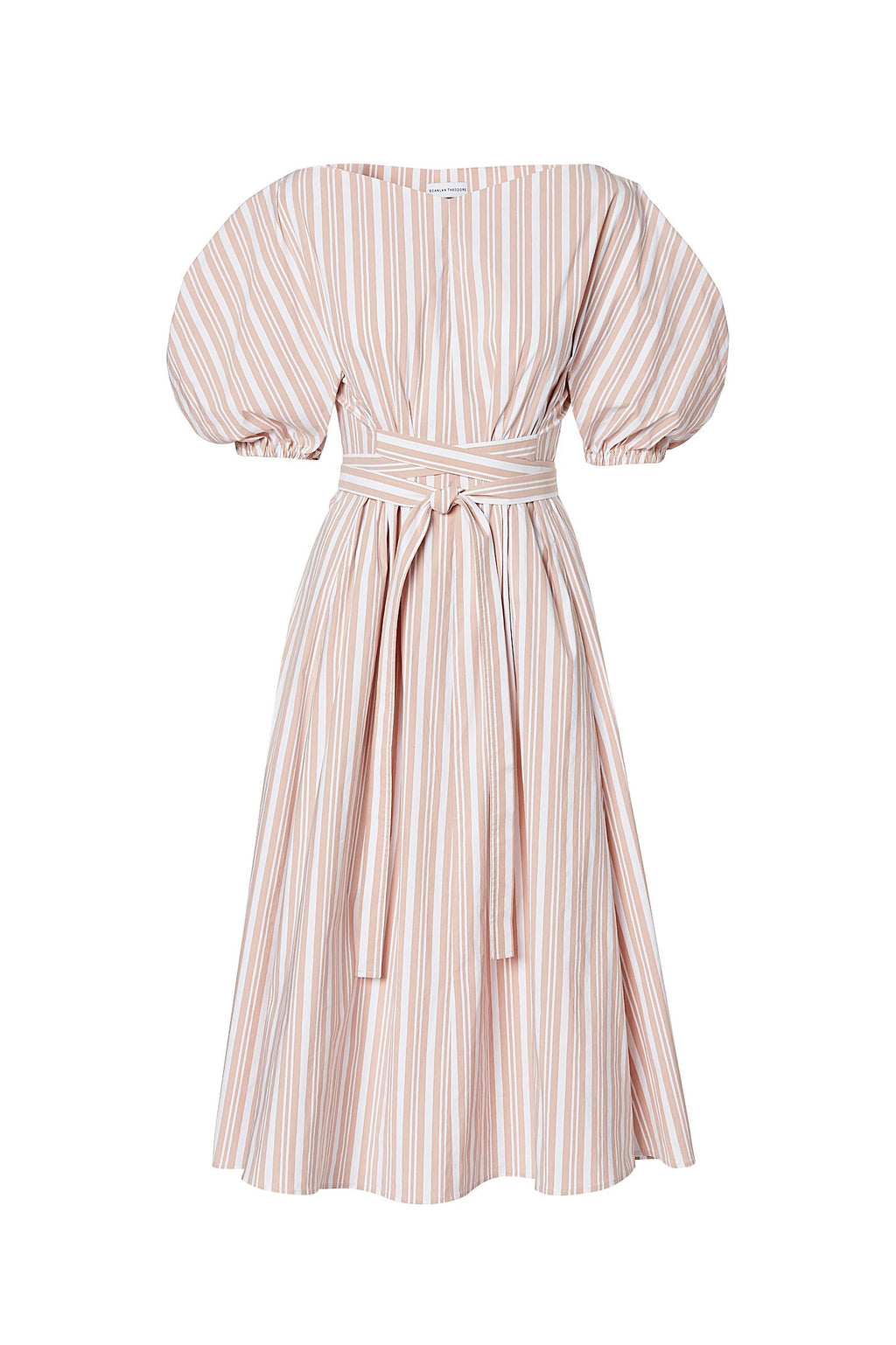 STRIPED COCOON SLEEVE DRESS