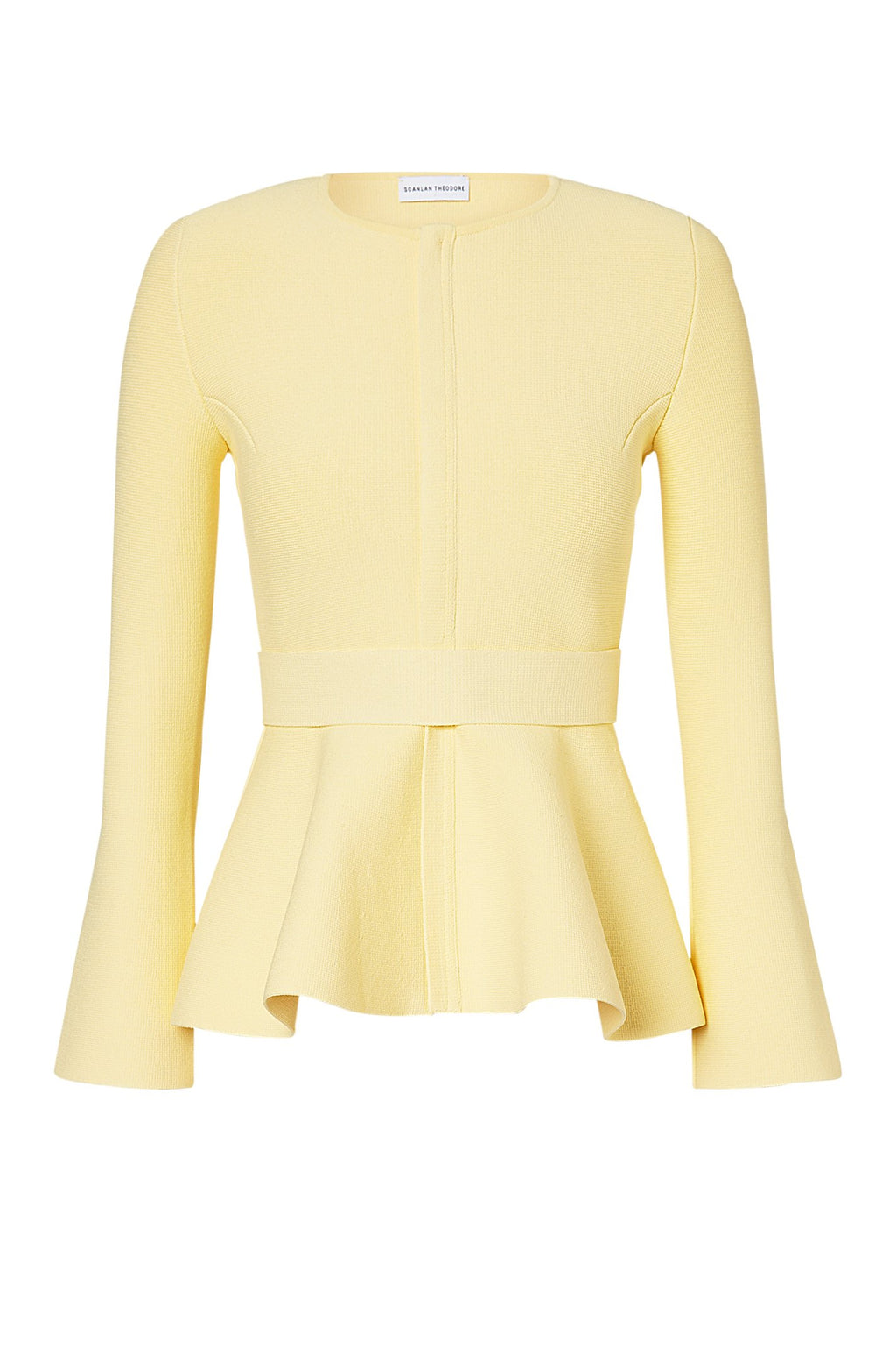 CREPE KNIT RUFFLE JACKET