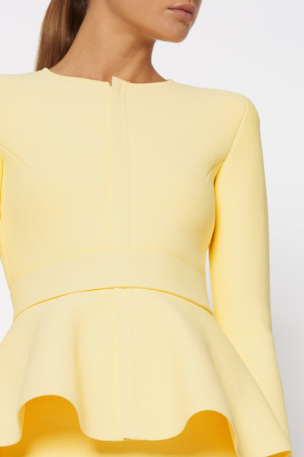 CREPE KNIT RUFFLE JACKET