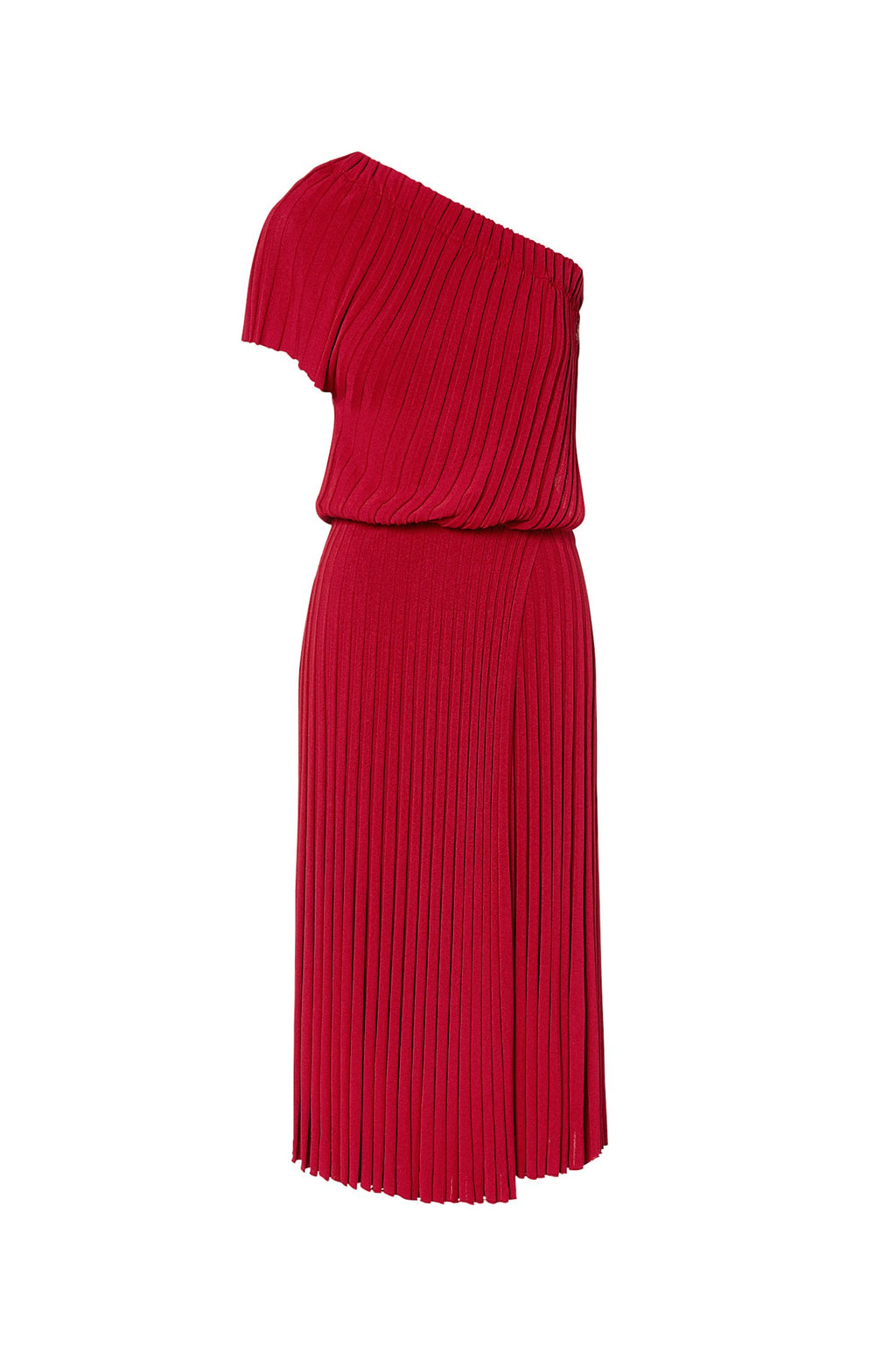 PLEATED RIB ONE SHLD DRESS 16