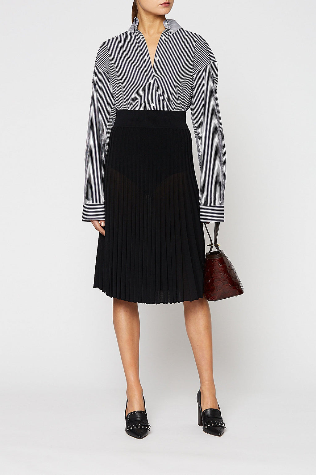 PLEATED RIB SKIRT 16