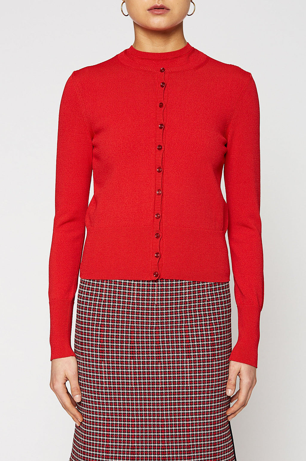 CREPE KNIT CARDIGAN