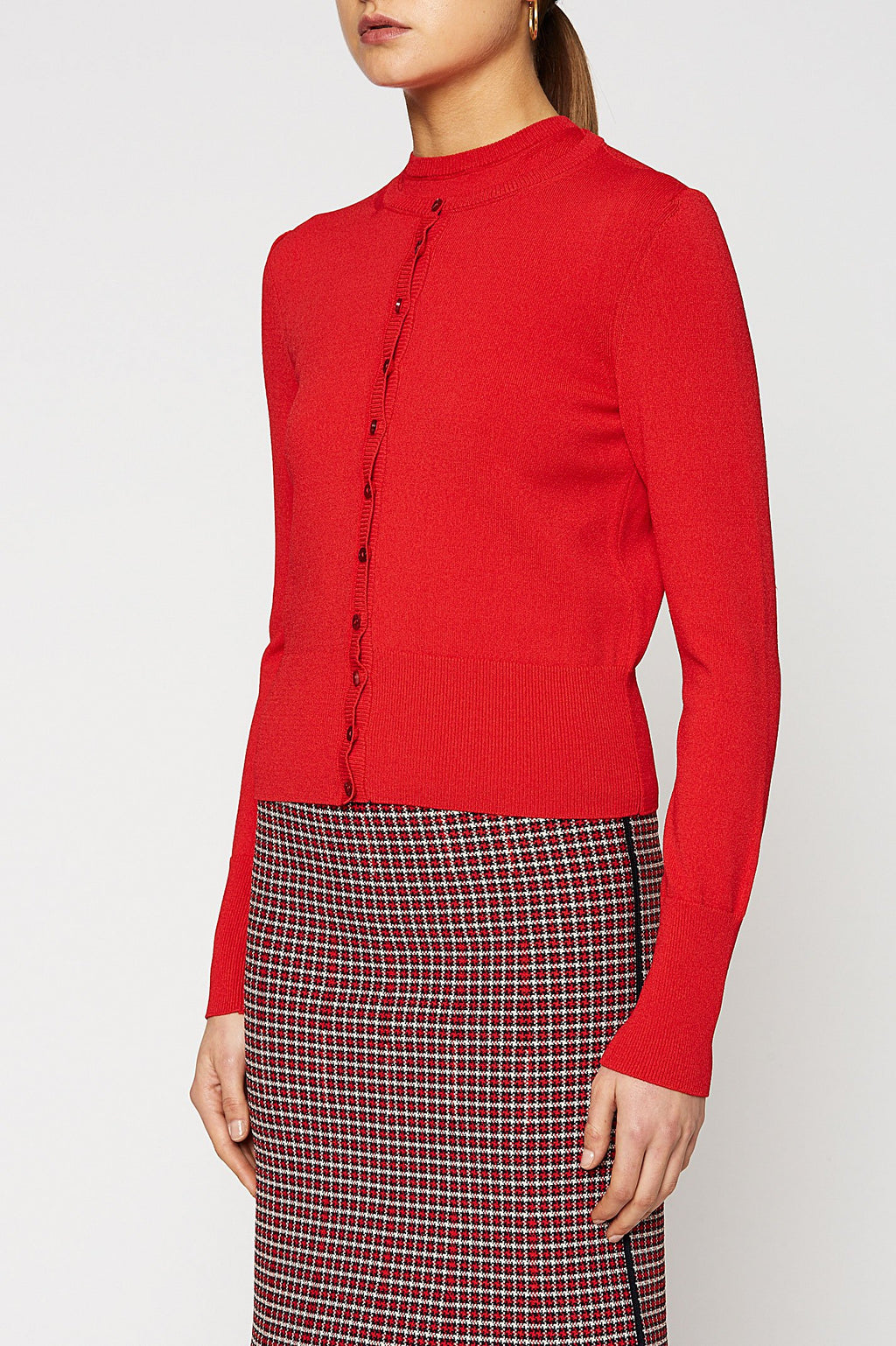 CREPE KNIT CARDIGAN