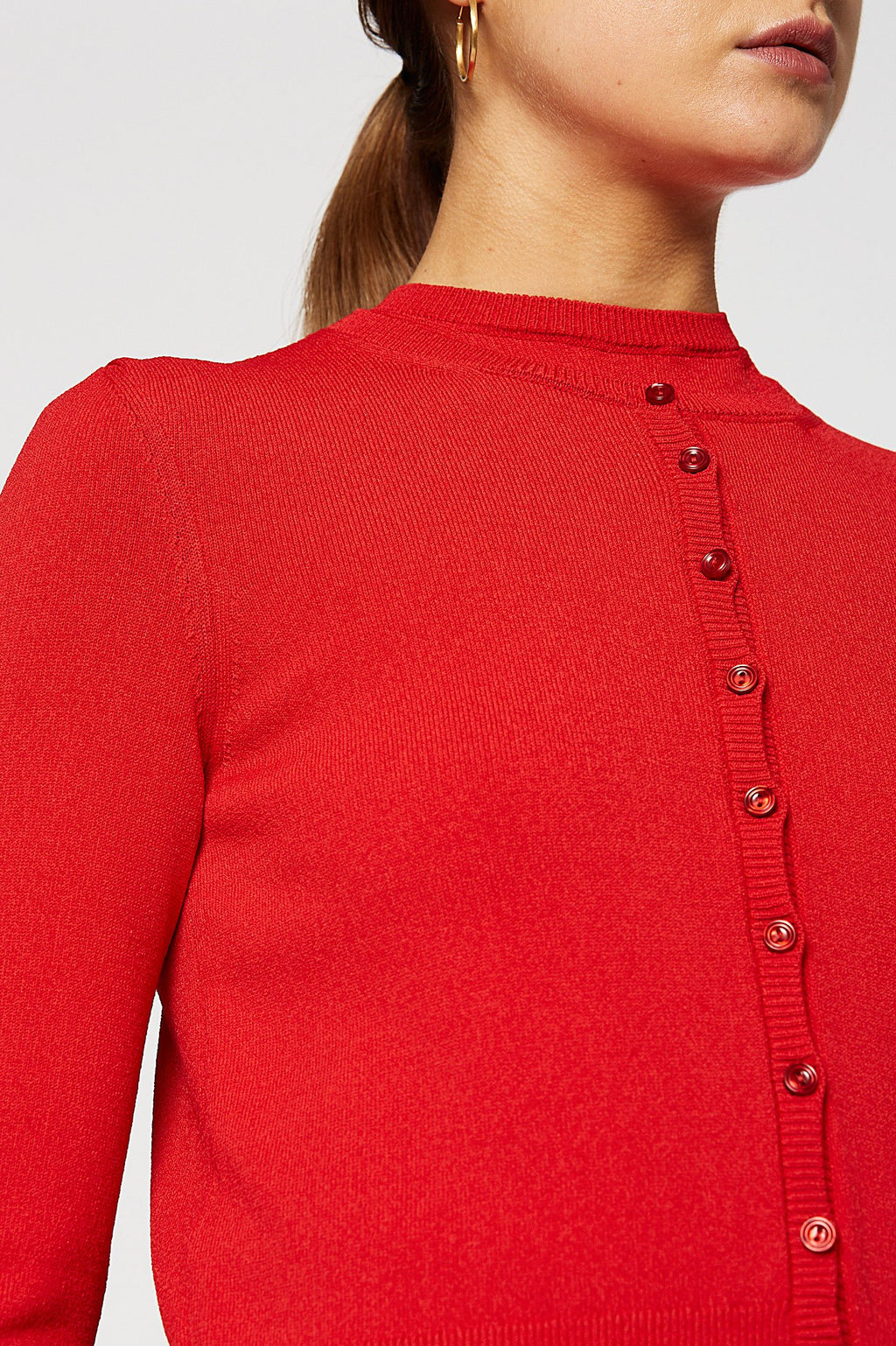 CREPE KNIT CARDIGAN