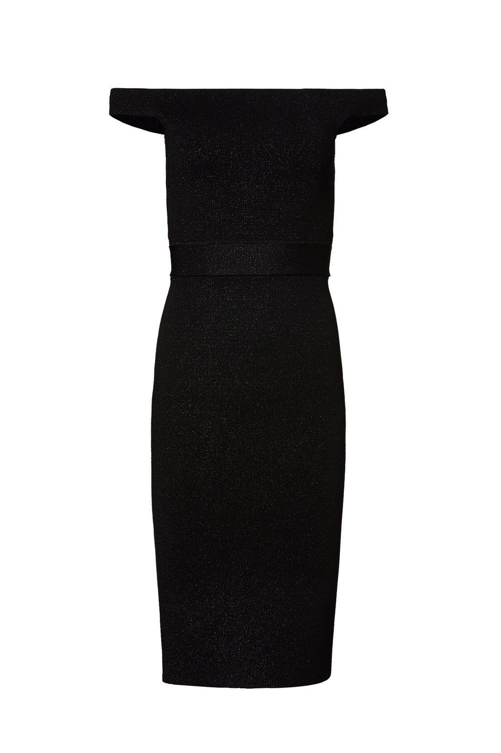 CREPE KNIT TINSEL DRESS