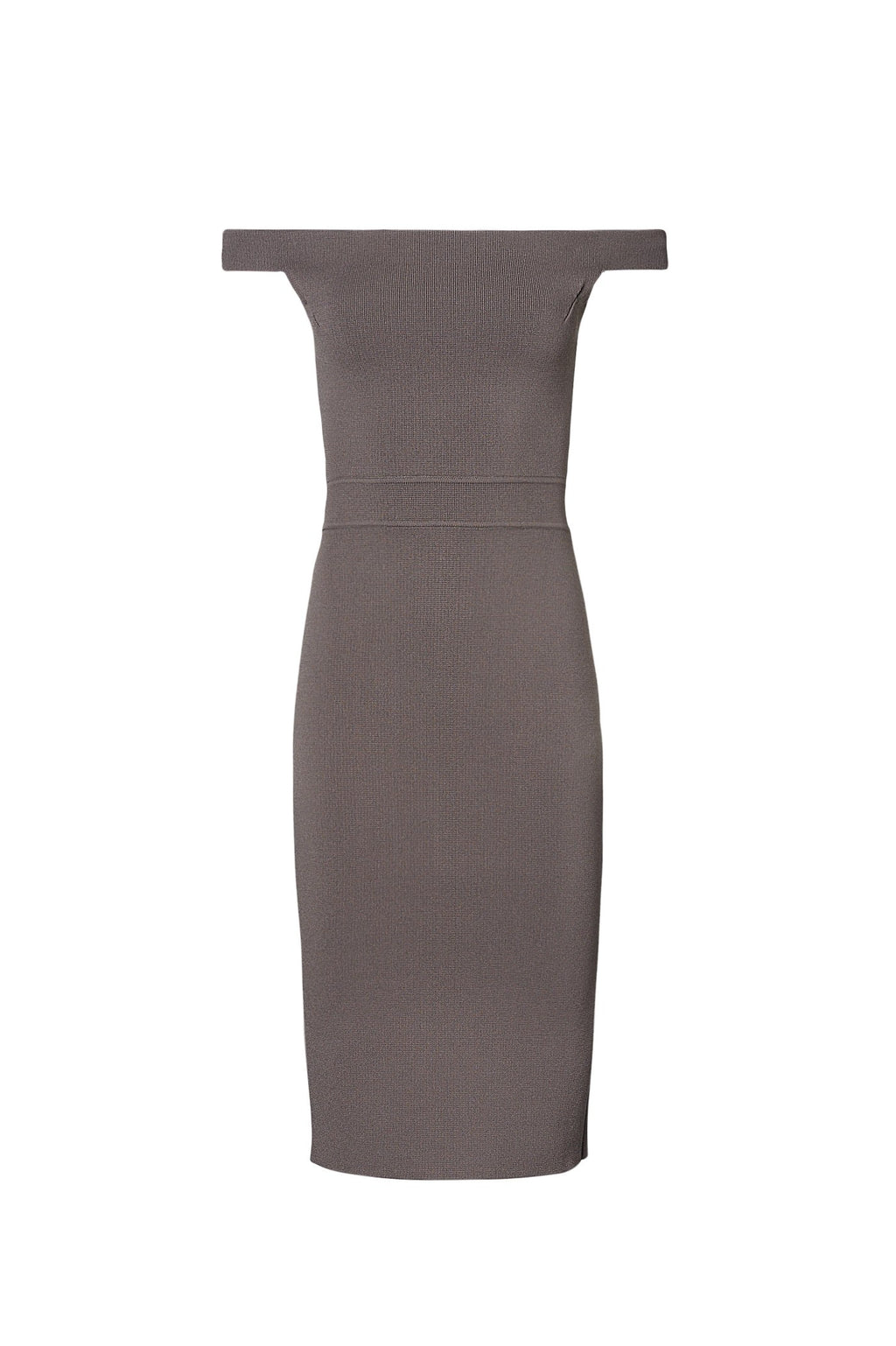 CREPE KNIT C/SHLDR DRESS