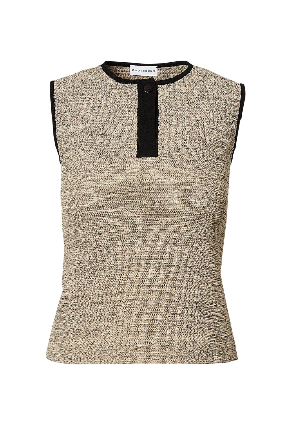 CREPE KNIT TWEED TANK