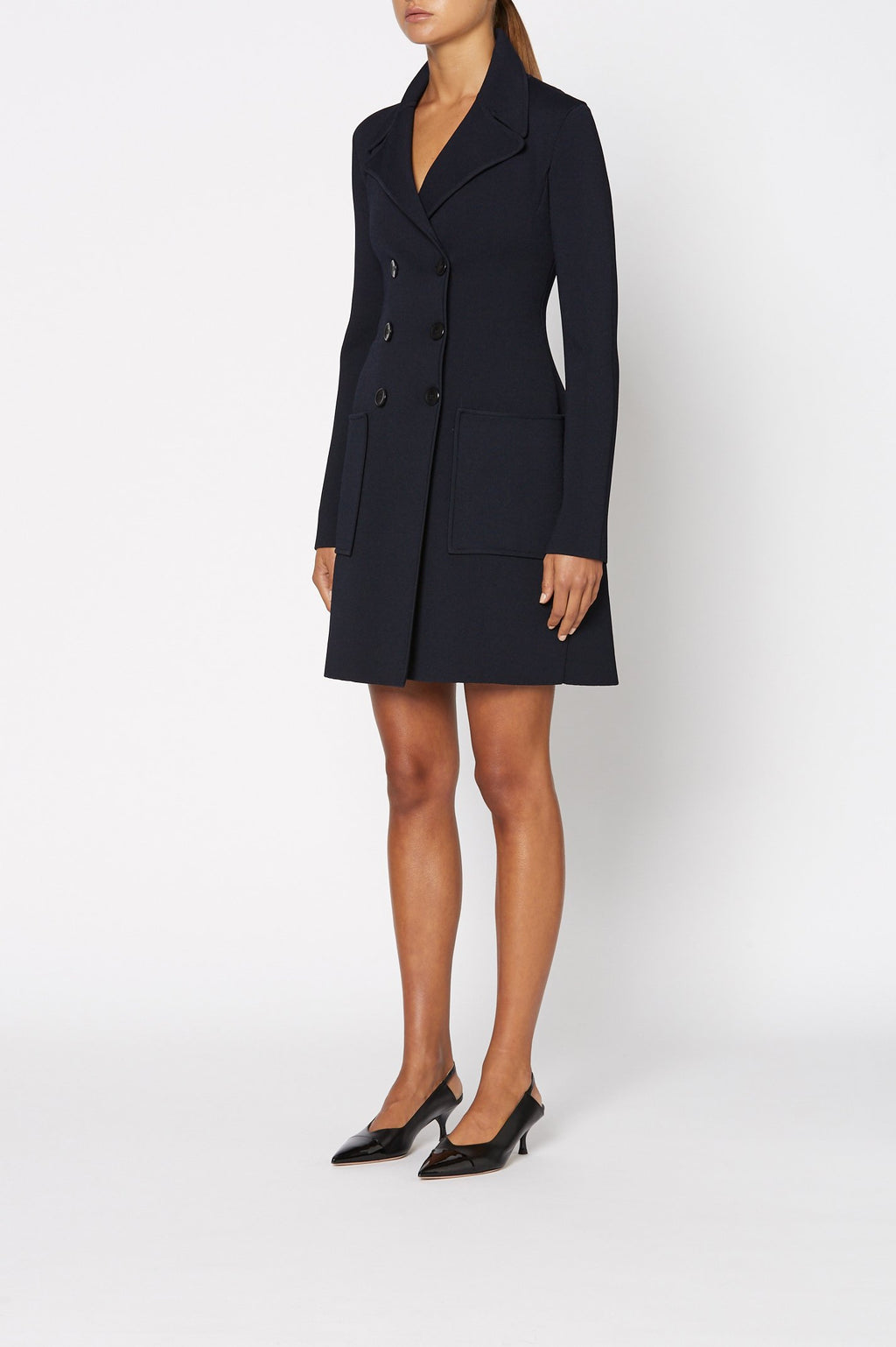 CREPE KNIT REEFER JACKET
