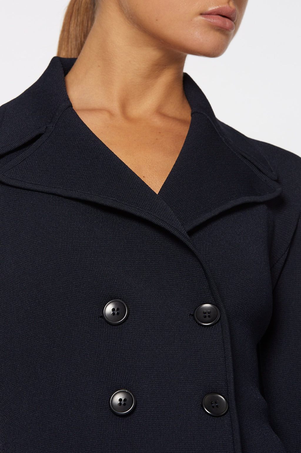 CREPE KNIT REEFER JACKET