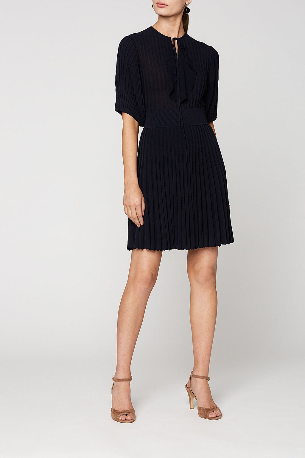 PLEATED RIB SHORT SKIRT 16