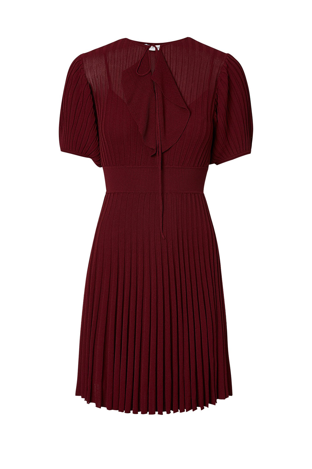 PLEATED RIB RUFFLE DRESS 16