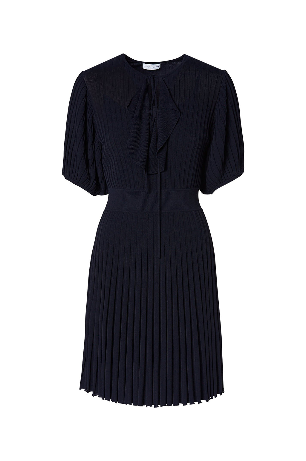 PLEATED RIB RUFFLE DRESS 16