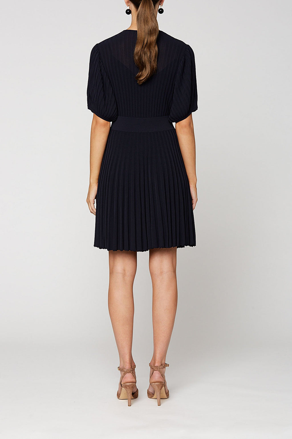 PLEATED RIB RUFFLE DRESS 16