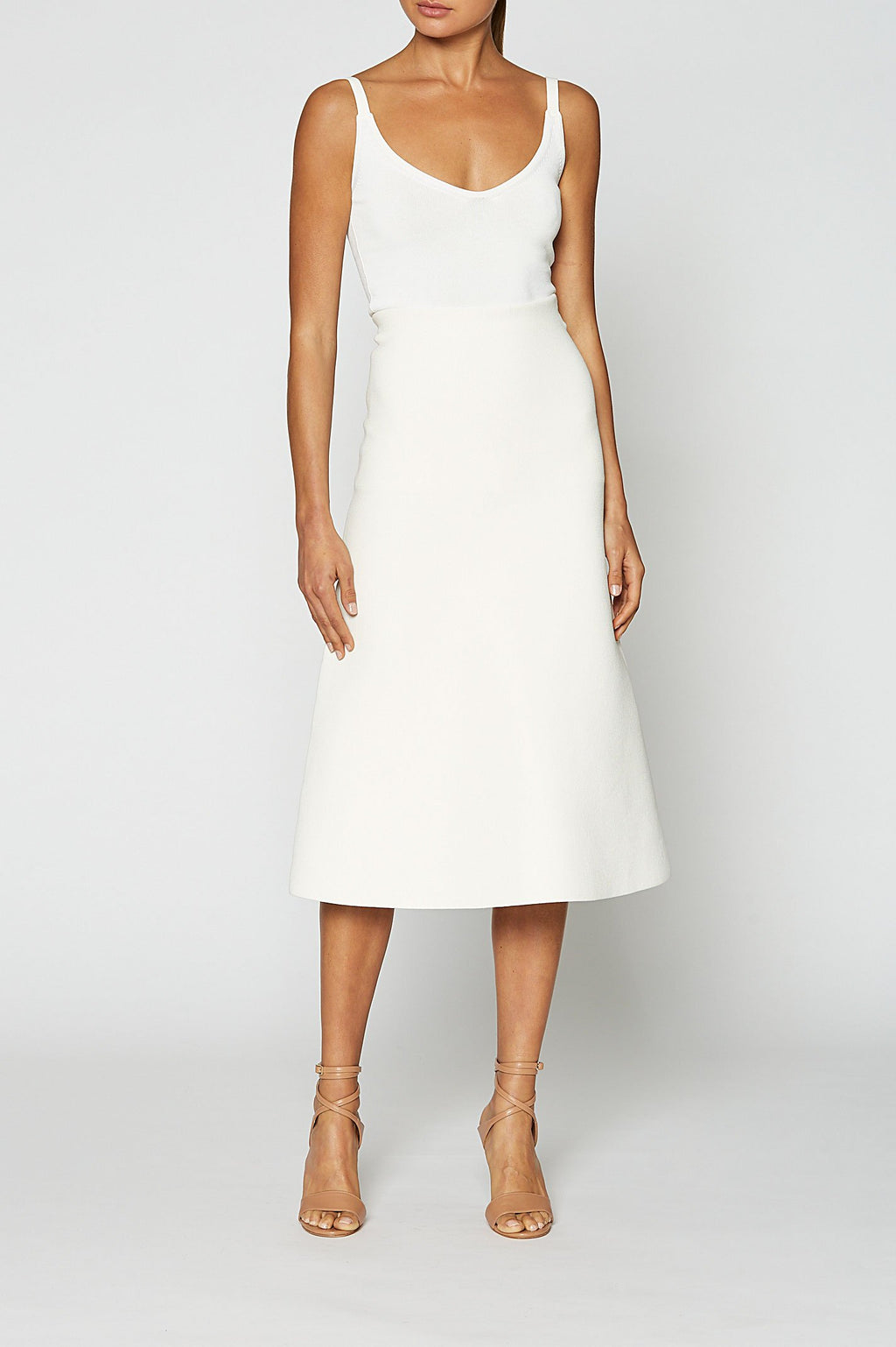 CREPE KNIT A-LINE SKIRT