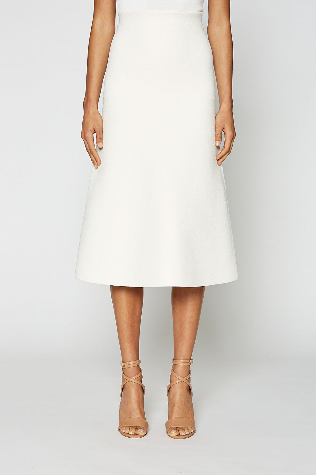 CREPE KNIT A-LINE SKIRT
