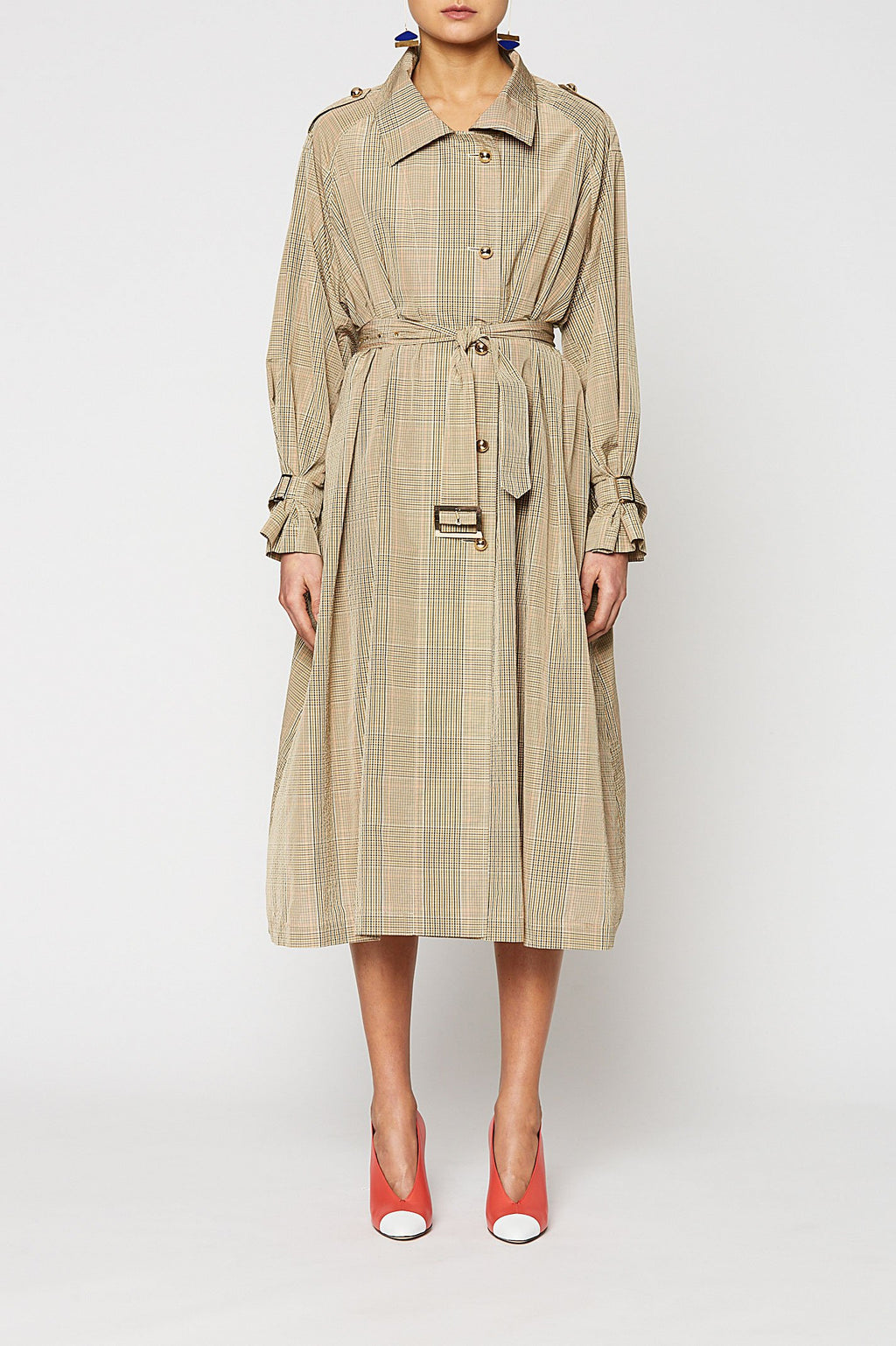 PLAID TRENCH