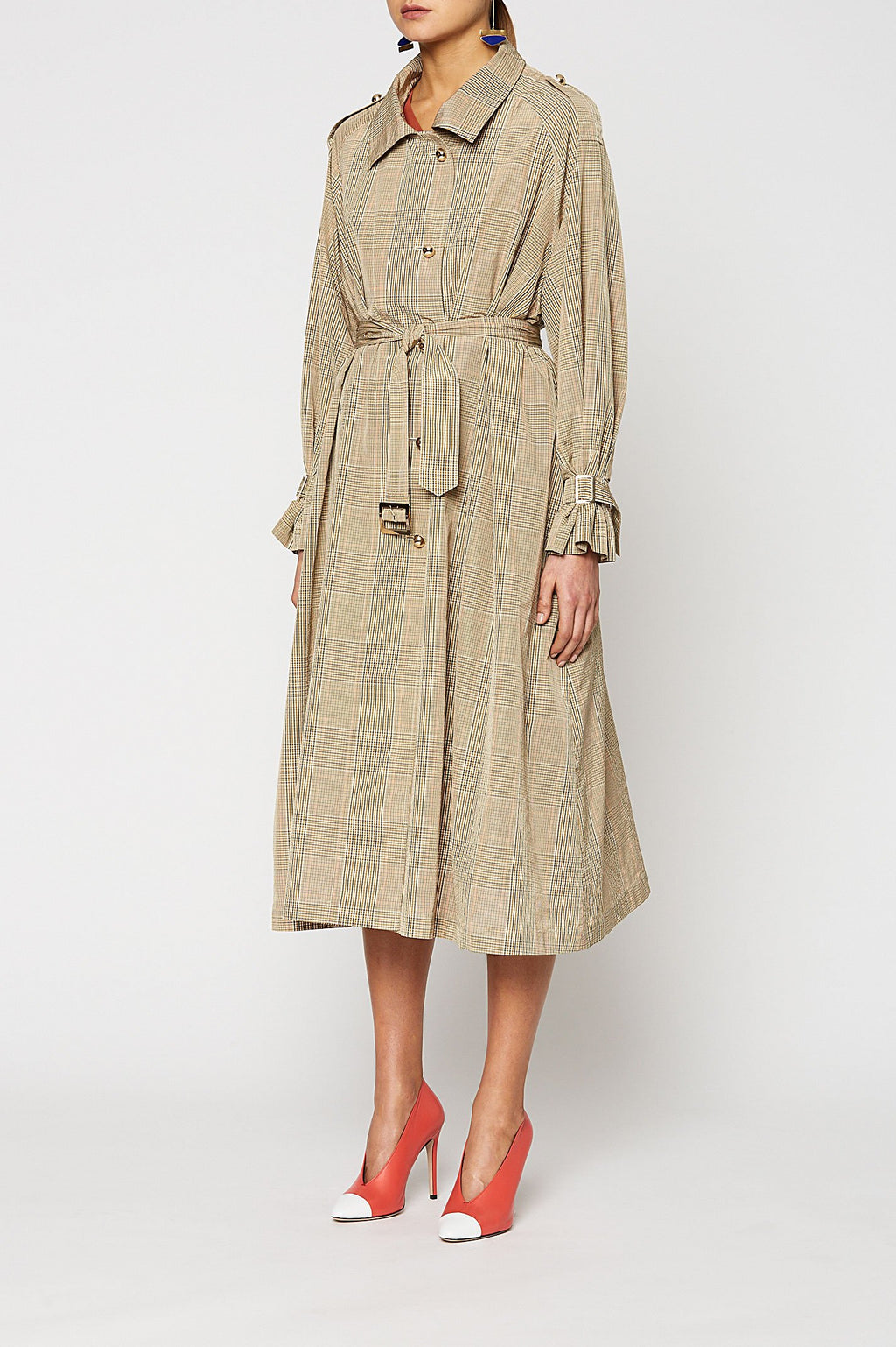 PLAID TRENCH