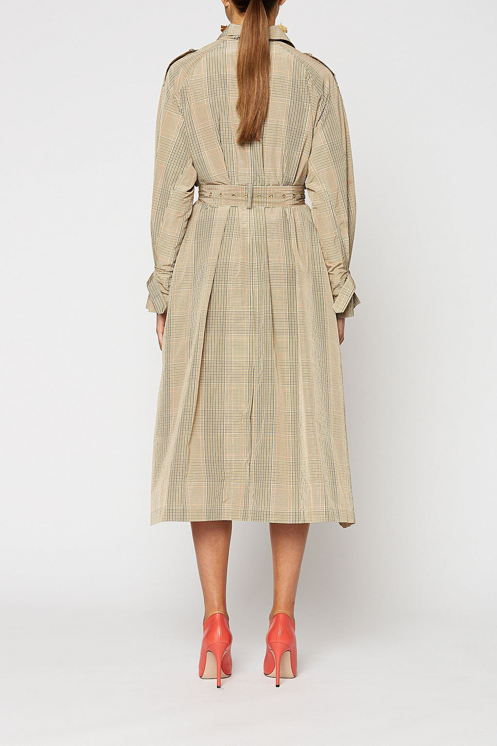 PLAID TRENCH