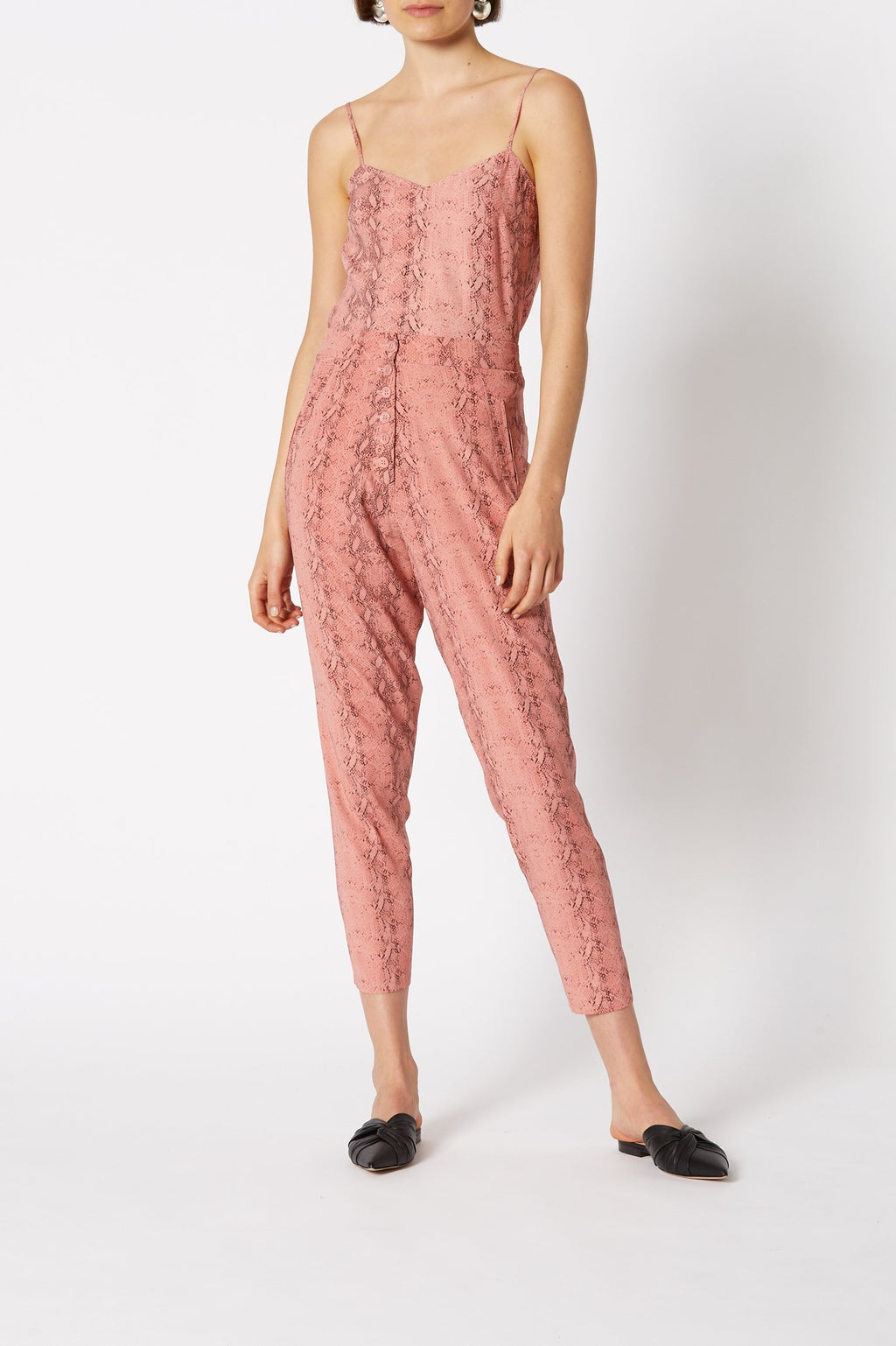 SILK REPTILE PRINT TROUSER