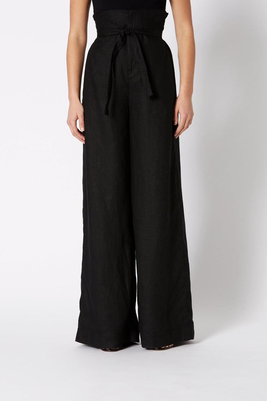 LINEN HIGH WAIST TROUSER