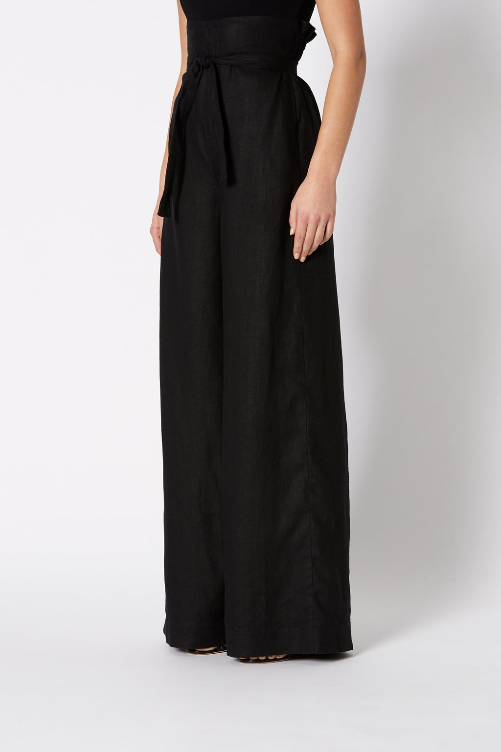 LINEN HIGH WAIST TROUSER