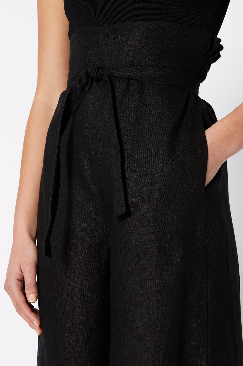 LINEN HIGH WAIST TROUSER