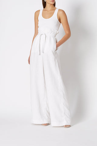 LINEN HIGH WAIST TROUSER