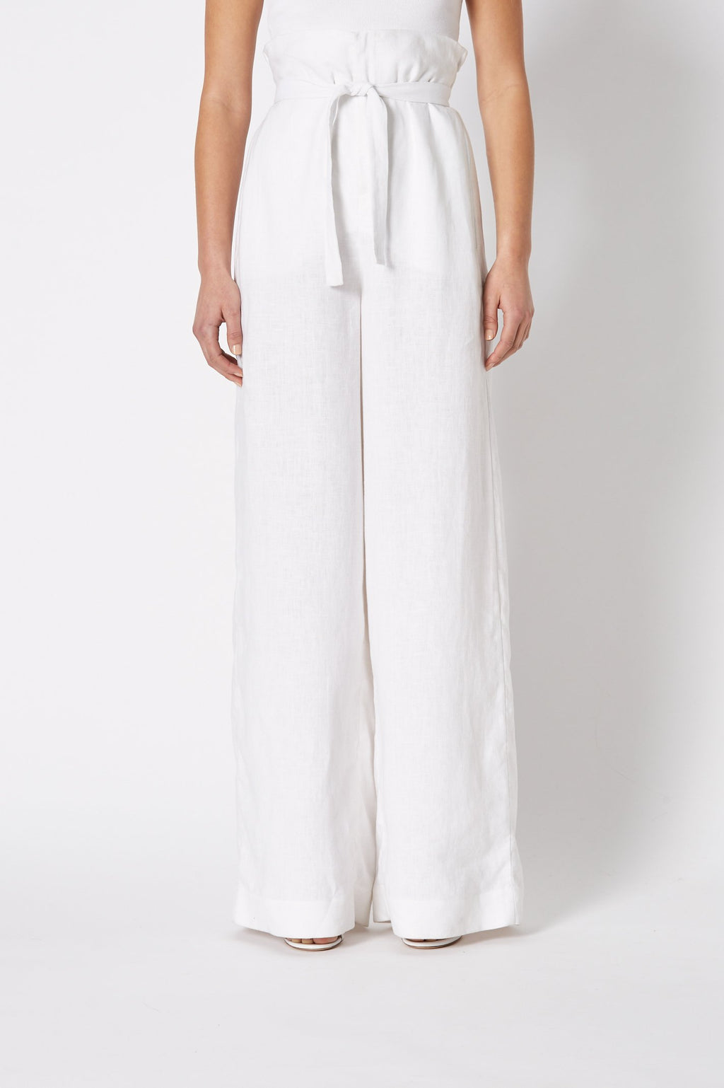 LINEN HIGH WAIST TROUSER