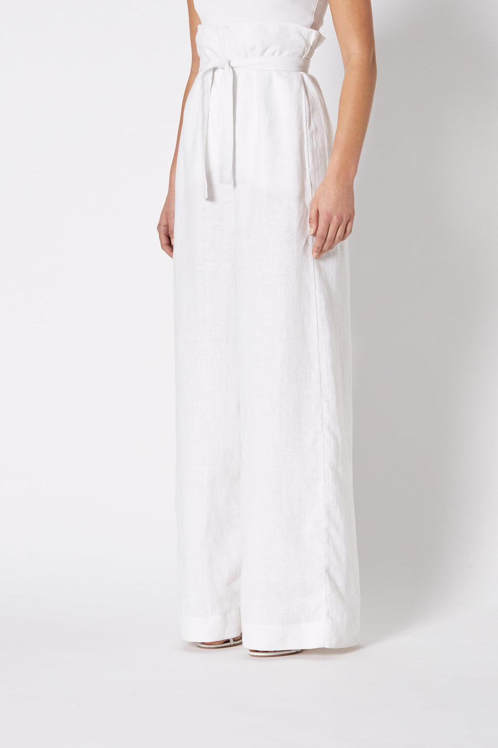 LINEN HIGH WAIST TROUSER