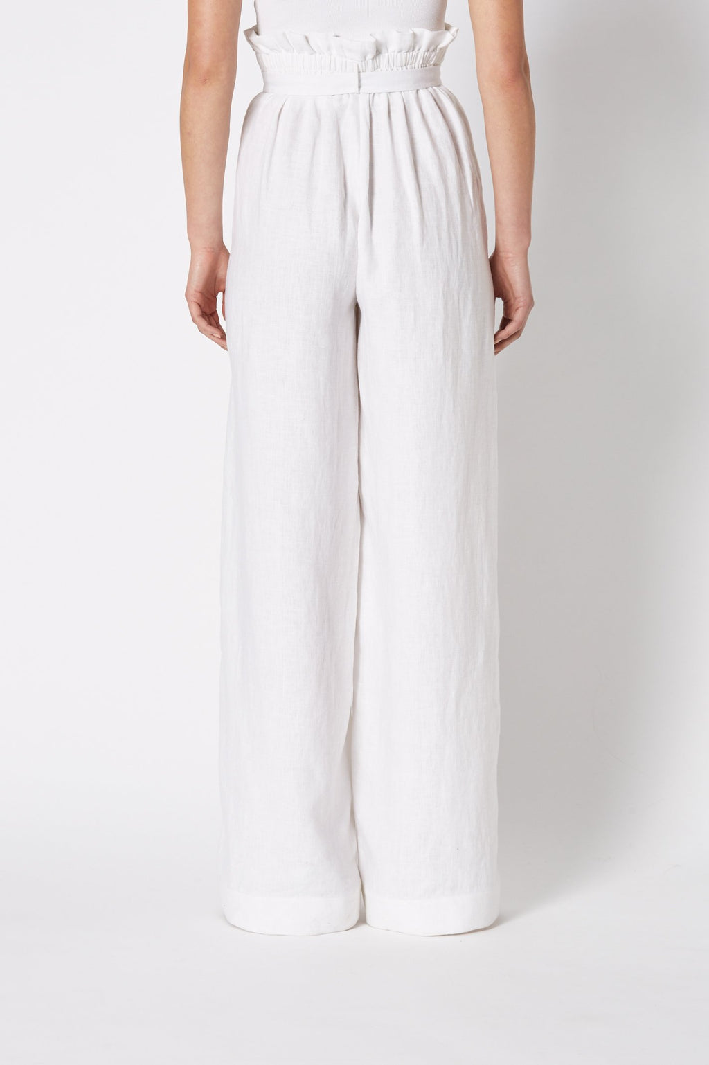 LINEN HIGH WAIST TROUSER