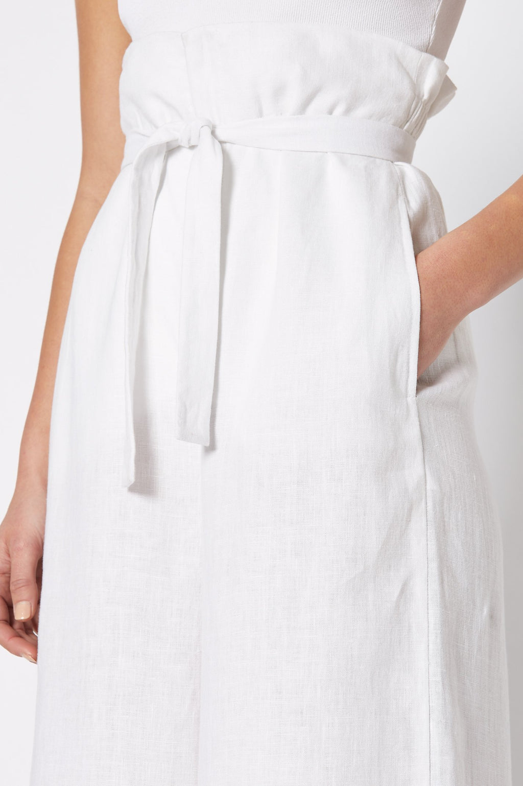 LINEN HIGH WAIST TROUSER