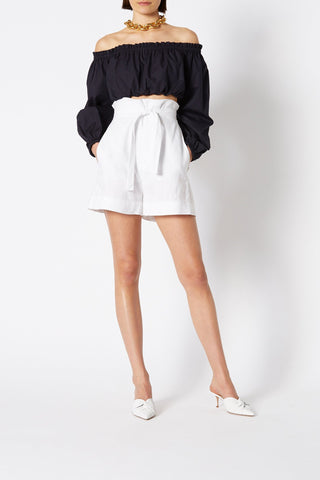 LINEN HIGH WAIST SHORT
