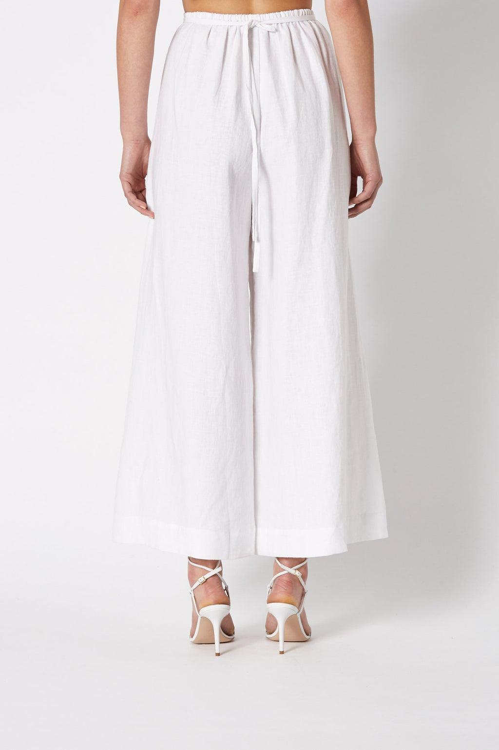 LINEN CROPPED TROUSER