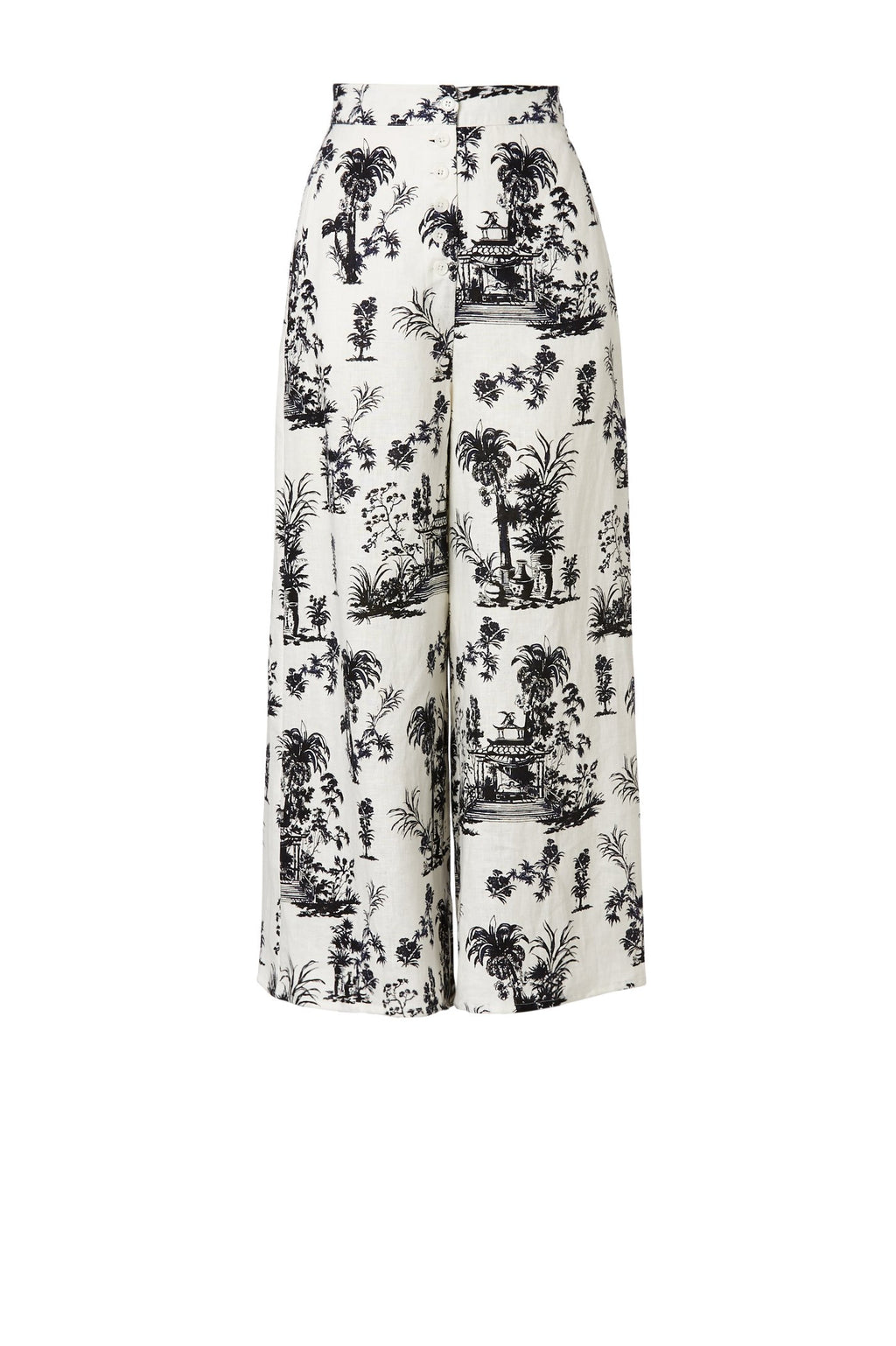 CHINOISERIE LINEN TROUSER