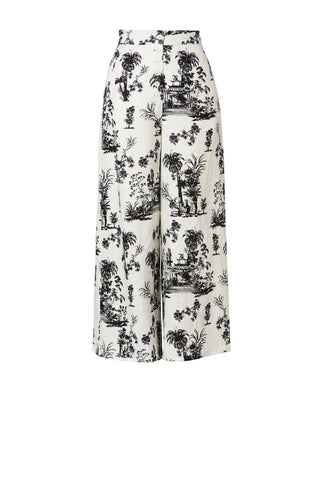 CHINOISERIE LINEN TROUSER