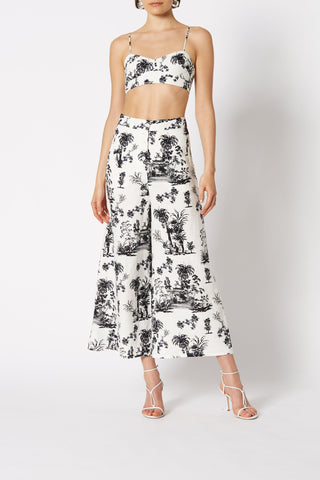 CHINOISERIE LINEN TROUSER