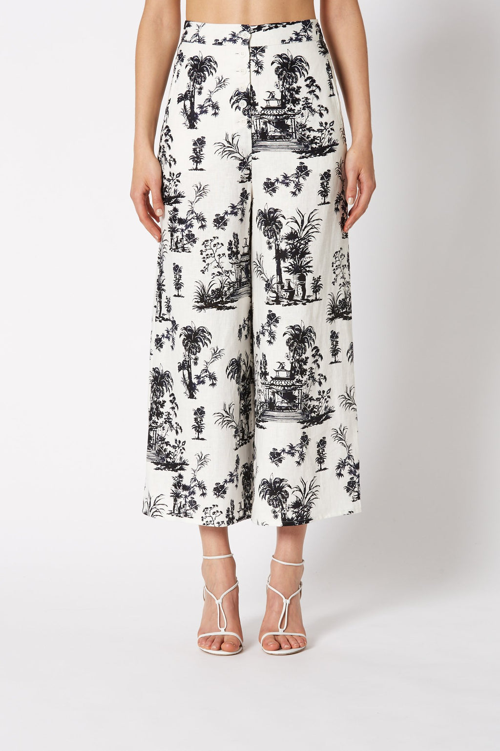 CHINOISERIE LINEN TROUSER