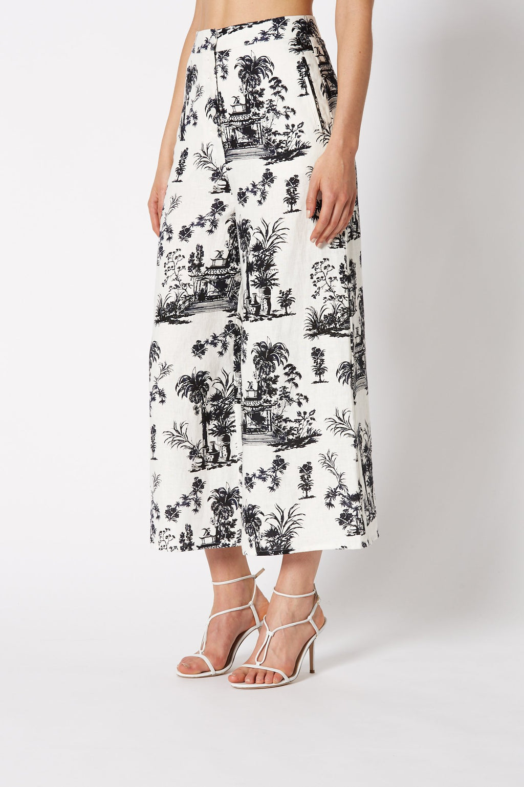 CHINOISERIE LINEN TROUSER