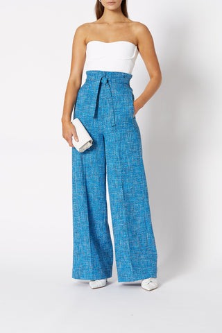 TWEED HIGH WAIST TROUSER