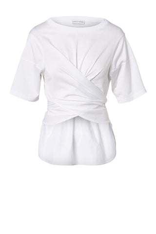MERCERISED WRAP FRONT TSHIRT