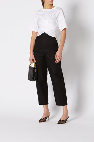 MERCERISED WRAP FRONT TSHIRT