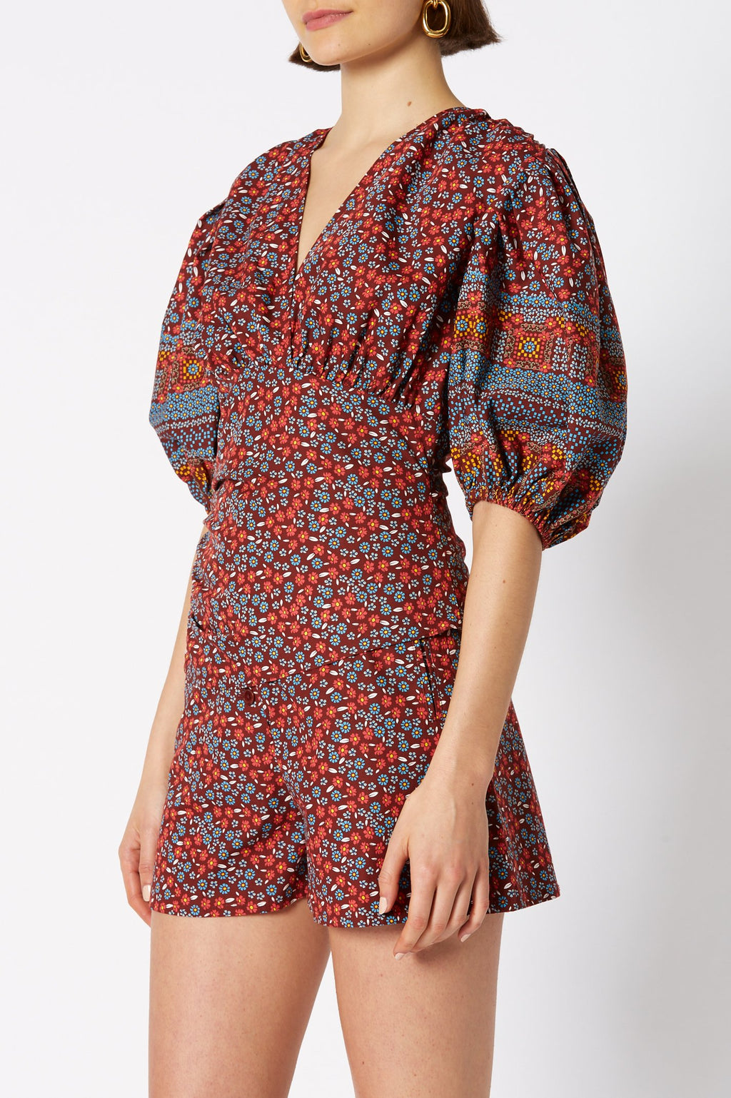 COTTON FLORAL BLOUSE