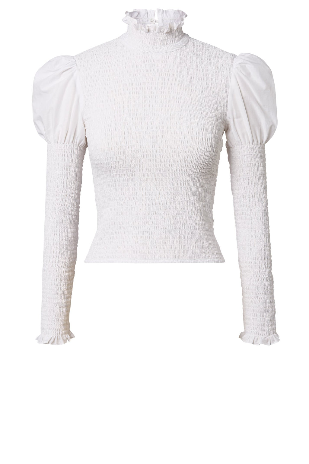 COTTON SHIRRED BLOUSE