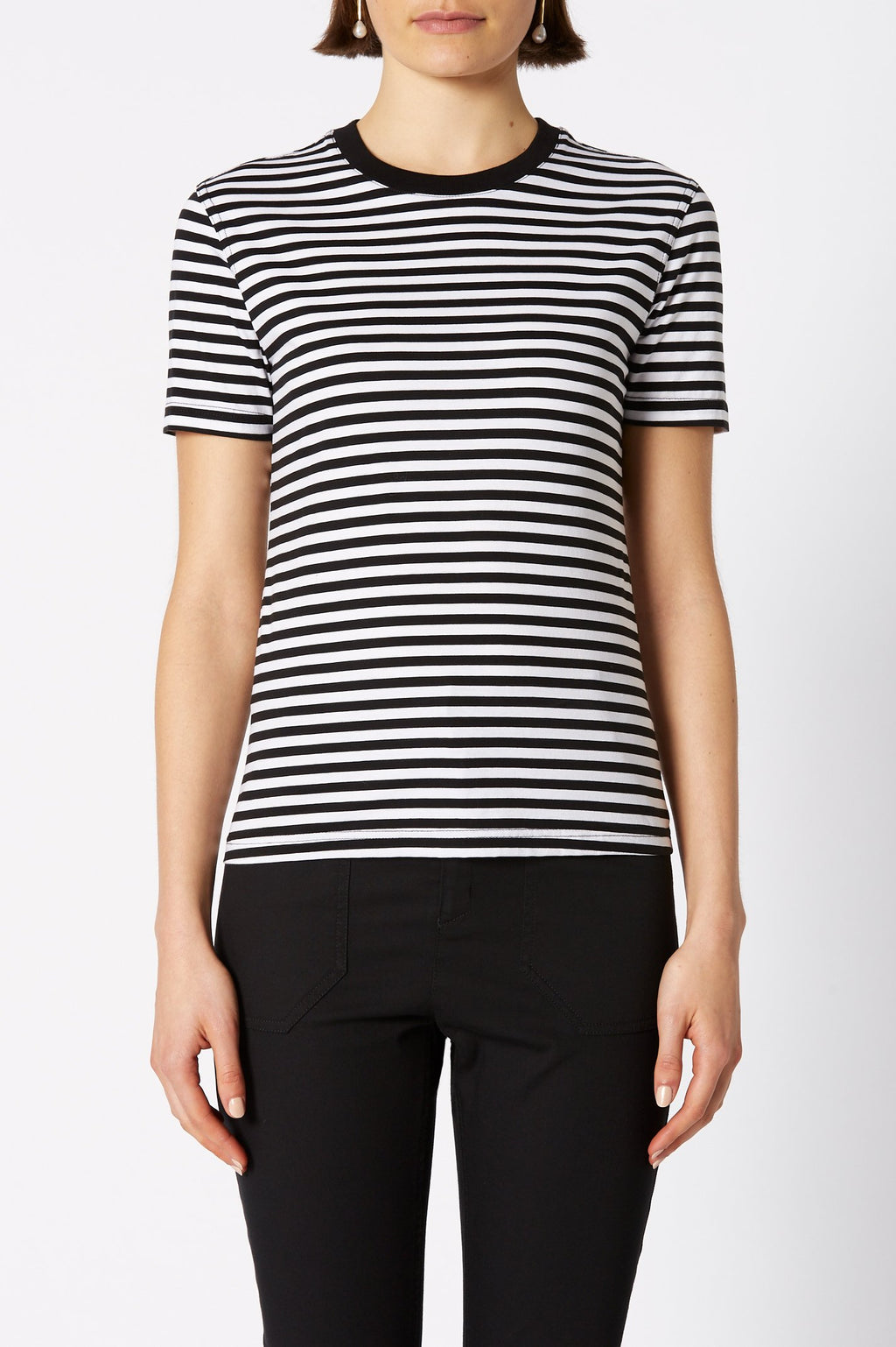MERCERISED STRIPE T SHIRT