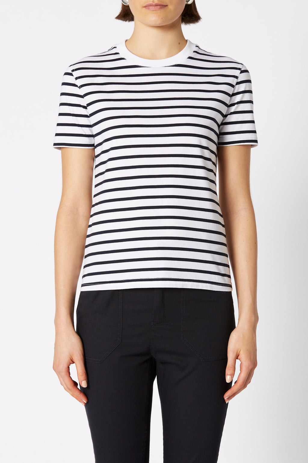 MERCERISED STRIPE T SHIRT