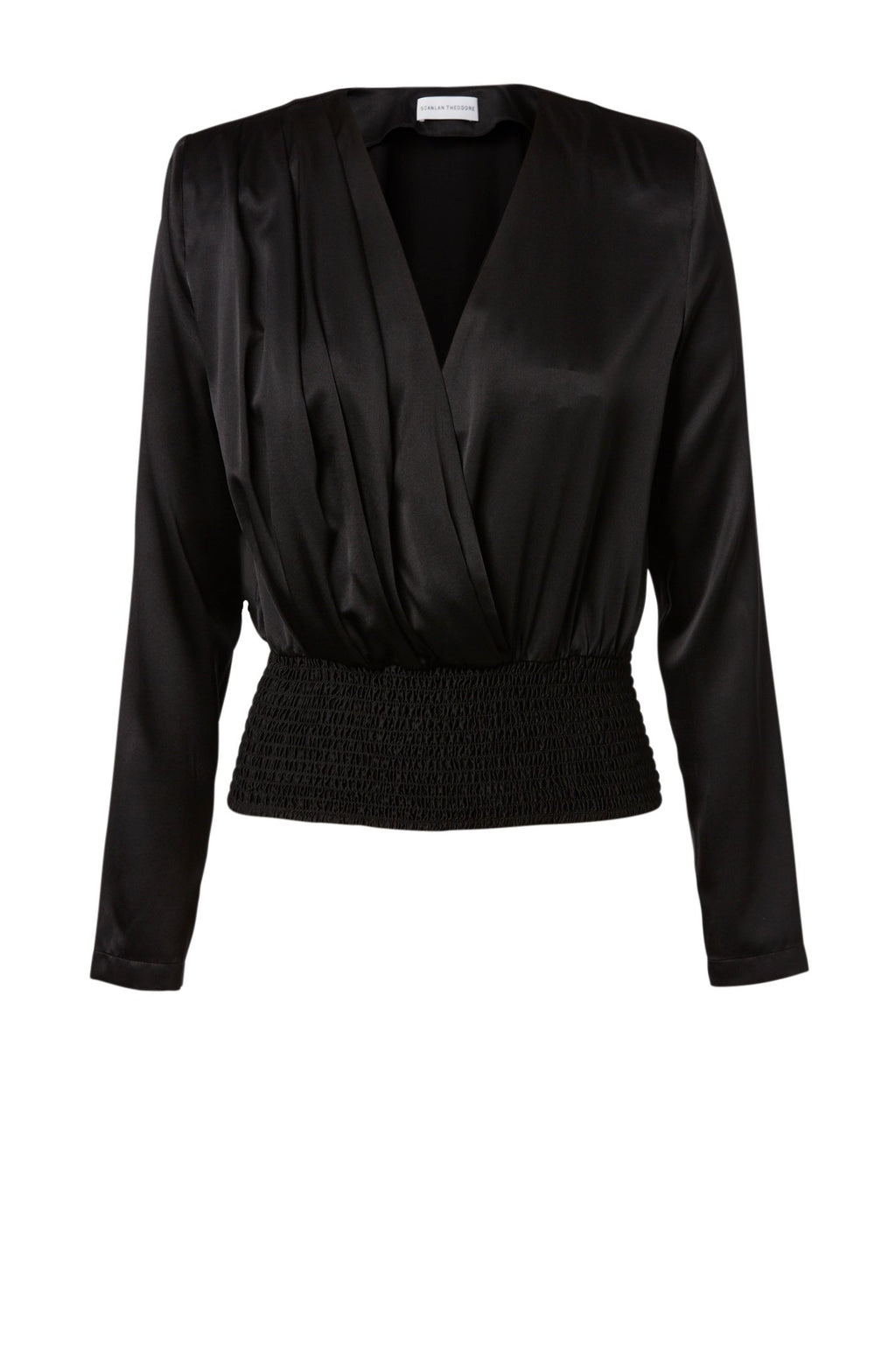 SILK PLEAT FRONT BLOUSE