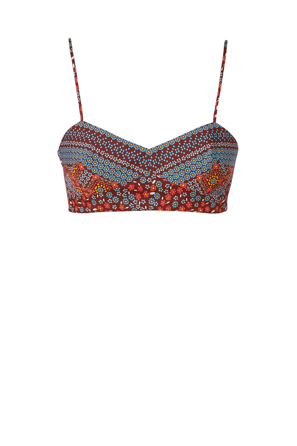 COTTON FLORAL BRALETTE