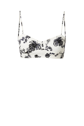 CHINOISERIE LINEN BRALETTE