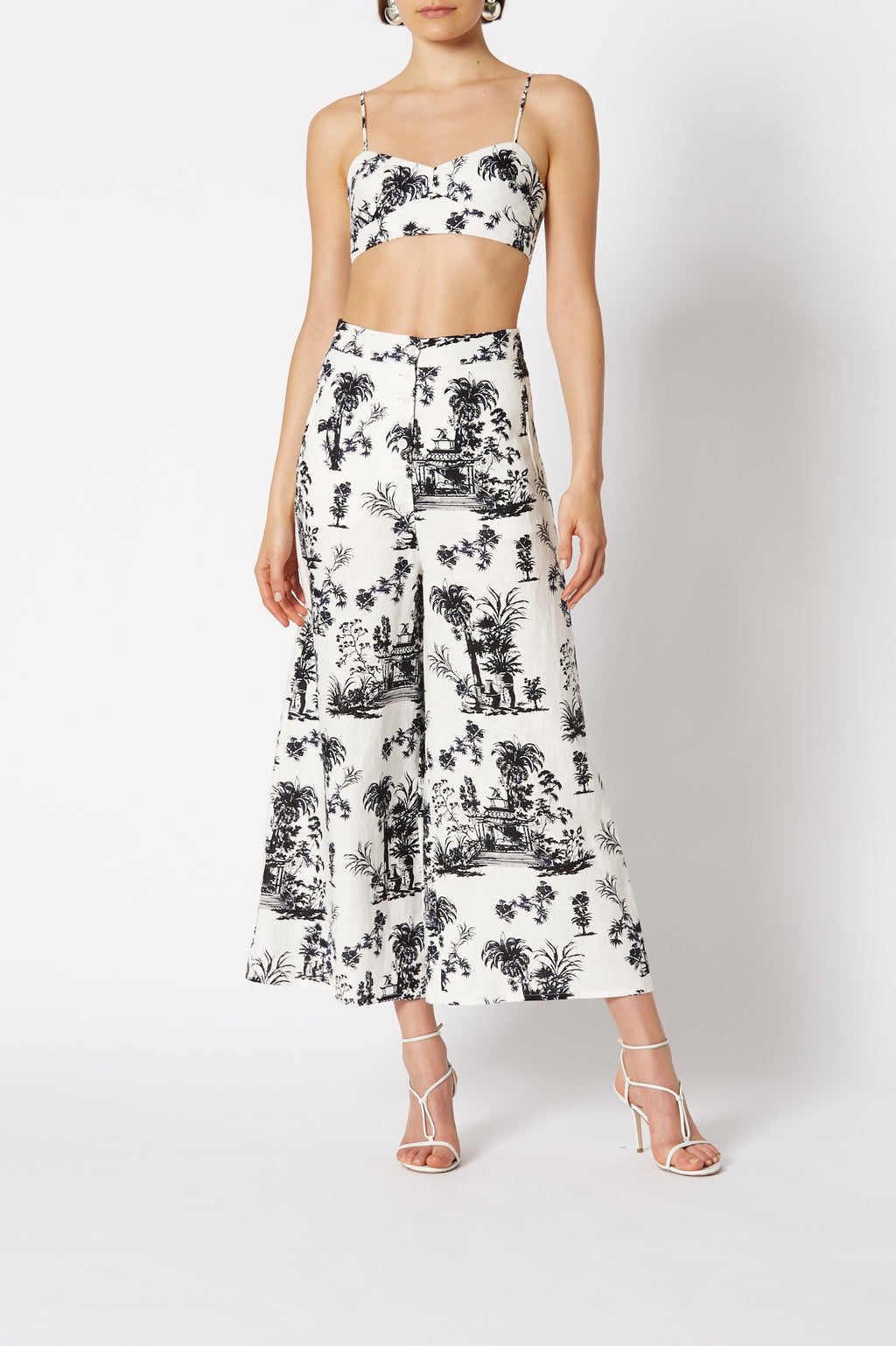 CHINOISERIE LINEN BRALETTE