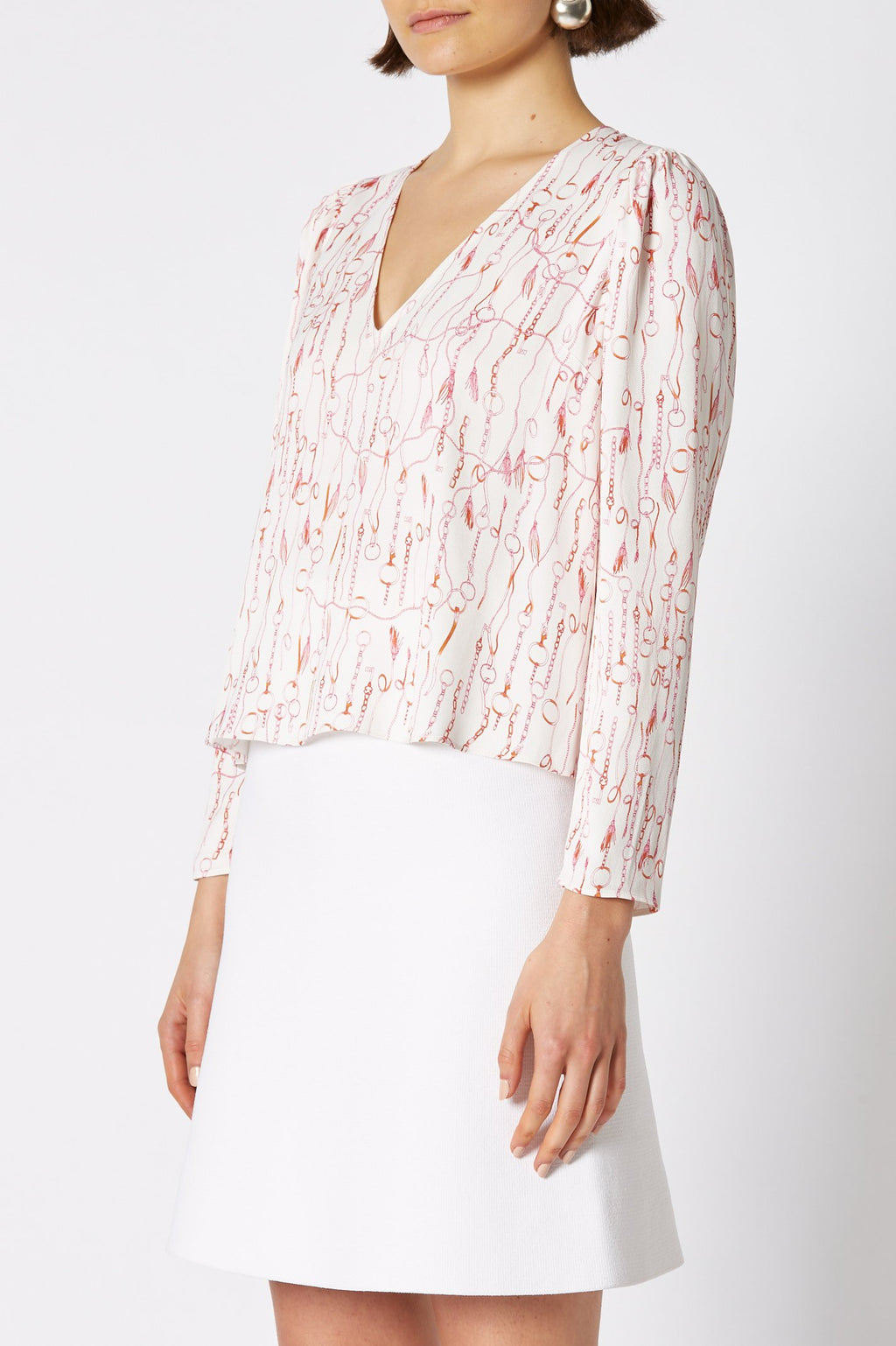 CHAIN PRINT BLOUSE